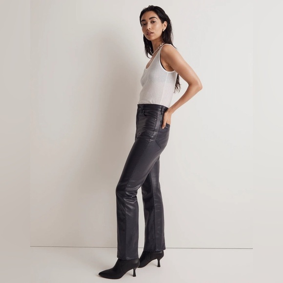 Madewell Jeans Women’s Size 28 Midnight Blue Foil 90's Straight High-Rise NWT - Picture 12 of 14